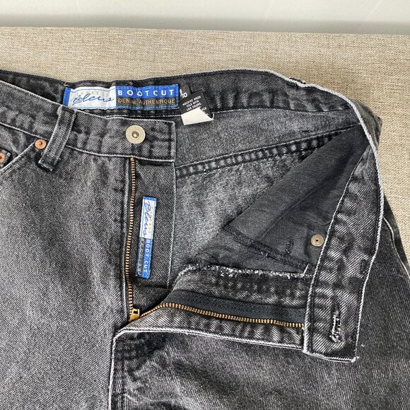Vintage Express Bleus Bootcut Denim Jeans Women's 9/10 High Rise Black USA VTG - Picture 4 of 15